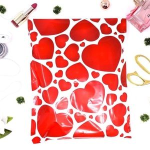 Red Hearts ❤️ Poly Mailers 10x13 Pack of 25